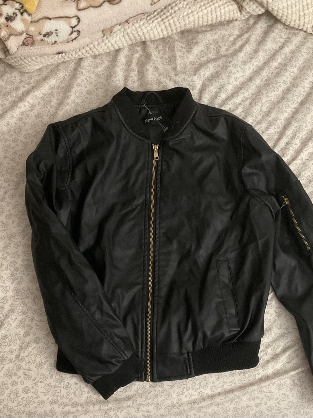 New Look Black Zip-Up Bomber Jacket